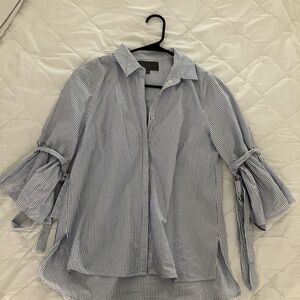 Striped Bell Sleeve Blouse Sundays in Brooklyn